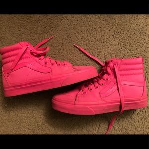 VANS PINK HIGH TOPS SIZE 7